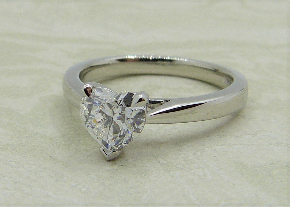 Platinum single-stone ring, Approx RL 8. Karen’s desk, Saturday Market.